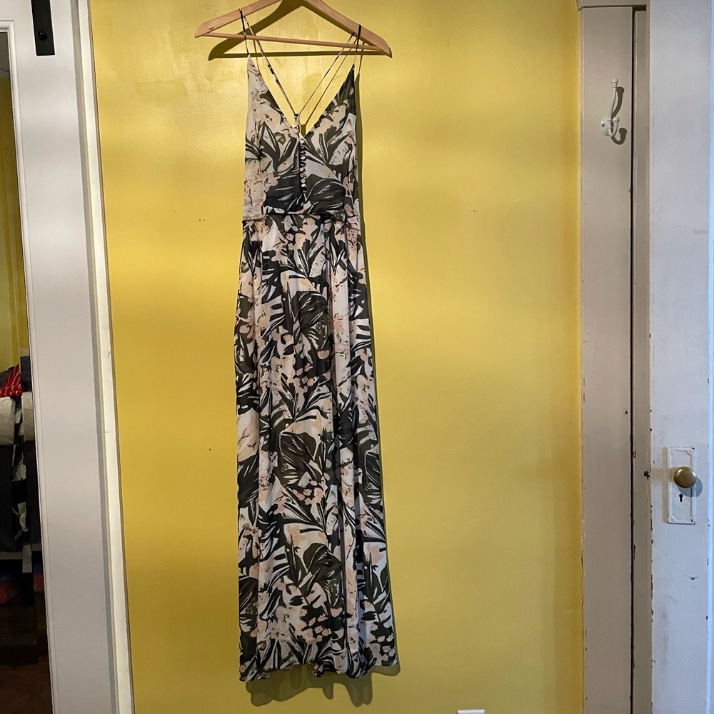 H&M Lightweight Palm and Floral Maxi Dress